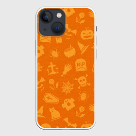 Чехол для iPhone 13 mini с принтом ТЕПЛЫЙ ХЕЛЛОУИН в Рязани,  |  | bones | ghost | halloween | haloween | pumpkin | skull | кости | приведение | призрак | скелет | тыква | хеллоин | хеллоуин | хелоин | хелоуин | хоррор | хэллоин | хэллоуин | хэлоин | хэлоуин