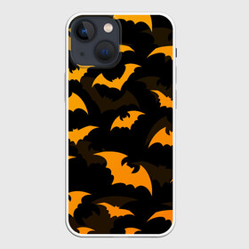 Чехол для iPhone 13 mini с принтом ЛЕТУЧИЕ МЫШИ НОЧЬ ХЕЛЛОУИН   HALLOWEEN NIGHT BATS в Рязани,  |  | Тематика изображения на принте: bats | bones | ghost | halloween | night | pumpkin | skull | кости | летучие мыши | ночь | приведение | призрак | скелет | тыква | хеллоуин | хоррор | хэллоуин