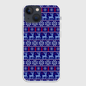 Чехол для iPhone 13 mini с принтом Very merry christmas and happy new year в Рязани,  |  | вязание | новый год | олень | рождество | снежинка