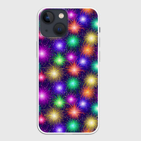 Чехол для iPhone 13 mini с принтом Фейерверк (салют) в Рязани,  |  | merry christmas | взрыв | выпускной | день победы | день рождения | новый год | праздник | разноцветные огни | салют | фейерверк | юбилей