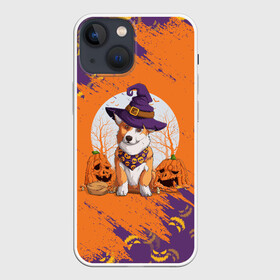 Чехол для iPhone 13 mini с принтом КОРГИ НА ХЭЛЛОУИНЕ в Рязани,  |  | corgi | halloween | haloween | корги | пёс | рыжая | рыжая собака | собака | собакен | собачка | собачуха | хеллоин | хеллоуин | хелоин | хелоуин | хэллоин | хэллоуин | хэлоин | хэлоуин