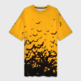 Платье-футболка 3D с принтом ХЕЛЛОУИНСКИЕ ЛЕТУЧИЕ МЫШИ в Рязани,  |  | bat | bats | halloween | haloween | летучая мышь | летучие мыши | хеллоин | хеллоуин | хелоин | хелоуин | хэллоин | хэллоуин | хэлоин | хэлоуин