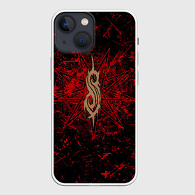 Чехол для iPhone 13 mini с принтом Slipknot RED | Рок Слипкнот в Рязани,  |  | grunge | logo | metal | music | rock | slipknot | брызги | гранж | группа | капли | козел | краски | кровь | логотип | металл | музыка | надпись | пентаграмма | потертости | рок | слипкнот | точки | трещины | узор | цифры