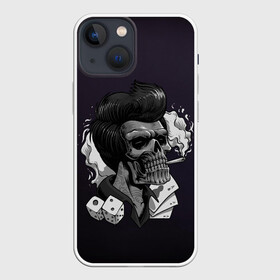 Чехол для iPhone 13 mini с принтом Элвис жив в Рязани,  |  | halloween | арт | графика | зомби | мистика | праздник | ужасы | хэллоуин | череп