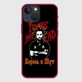 Чехол для iPhone 13 mini с принтом Punks Not Dead (КиШ) в Рязани,  |  | anarchy | hard rock | heavy metal | punk rock | punks not dead | rock music | rocknroll | russian rock | анархия | горшок | князь | король и шут | металлист | михаил горшенёв | панк | панк рок | рок музыка | рокер | рокнролл | русский рок