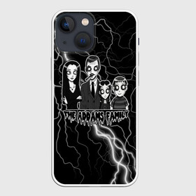 Чехол для iPhone 13 mini с принтом Addams family | Семейка Аддамс в Рязани,  |  | Тематика изображения на принте: адамс | аддамс | гомес | гомэс | мультфильм | пагзли | пагсли | семейка адамс | семейка аддамс | уэнздэй