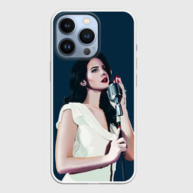 Чехол для iPhone 13 Pro с принтом Лана с микрофоном в Рязани,  |  | lana del ray | pop music | исполнитель | исполнительница | лана дел рэй | музыка | поп | попса