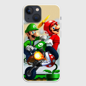 Чехол для iPhone 13 mini с принтом MarioHelmet в Рязани,  |  | bowser | bowsette | bullet bill | goomba | koopa | luigi | mario | mario heroes | nintendo | peach | power up | princess | princess peach | star | super mario | super mario bros | toad | wario | yoshi | боузер | братья марио | варио | купа | луиджи | мари