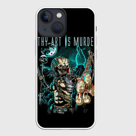Чехол для iPhone 13 mini с принтом Thy Art Is Murder   Human Target в Рязани,  |  | death metal | deathcore | thy art is murder | группы | дэткор | метал | музыка | рок | хищник