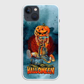Чехол для iPhone 13 с принтом Ночной спринт в Рязани,  |  | halloween | арт | графика | мистика | праздник | скелет | тыква | ужасы | хэллоуин | череп