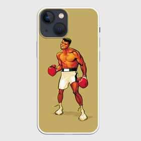 Чехол для iPhone 13 mini с принтом Ali Art в Рязани,  |  | box | muhammad ali | sport | sports | sportsmen | бокс | легенда | мухаммад али | мухаммед али | спорт | спортсмен