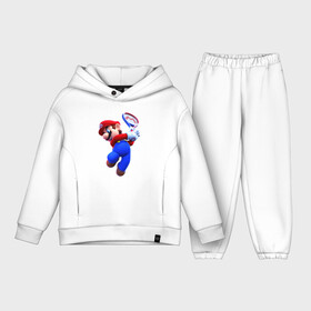 Детский костюм хлопок Oversize с принтом Tennis M в Рязани,  |  | bowser | bowsette | bullet bill | goomba | koopa | luigi | mario | mario heroes | nintendo | peach | power up | princess | princess peach | star | super mario | super mario bros | toad | wario | yoshi | боузер | братья марио | варио | купа | луиджи | мари