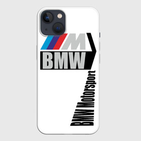 Чехол для iPhone 13 с принтом BMW  Motorsport в Рязани,  |  | bmw | автоспорт | бмв | логотипы | надписи | немецкая классика | немецкие машины