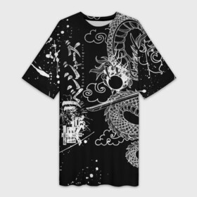 Платье-футболка 3D с принтом Аниме Tokyo Revengers: дракон в Рязани,  |  | anime | draken | mikey | tokyorevengers | valhalla | аниме | вальгала | дракен | иероглифы | кэн | манга | мандзиро | микки | рюгудзи | сано | символы | токийские мстители