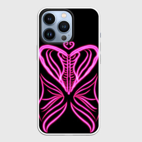 Чехол для iPhone 13 Pro с принтом Бабочка любви в Рязани,  |  | бабочка | люблю | любовь | рёбра | розовое сердечко | розовое сердце | сердечко | сердце