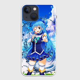 Чехол для iPhone 13 mini с принтом AquаKaraoke в Рязани,  |  | anime | aqua | beach | girl | god | konosuba | manga | water | witch | аква | аниме | богиня | ведьма | ведьмы | вода | девочка | манга | пляж | прекрасный мир