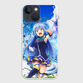 Чехол для iPhone 13 mini с принтом Aqua Beach в Рязани,  |  | anime | aqua | beach | girl | god | konosuba | manga | water | witch | аква | аниме | богиня | ведьма | ведьмы | вода | девочка | манга | пляж | прекрасный мир