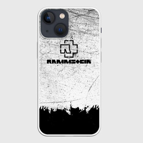 Чехол для iPhone 13 mini с принтом Рамштайн ЧБ Гранж | Rammstein Rock в Рязани,  |  | album | grunge | music | rammstein | rock | style | альбом | германия | гитара | гранж | лейбл | линдеманн | логотип | музыка | надпись | немецкий | певец | потертости | рамштайн | рок | тиль