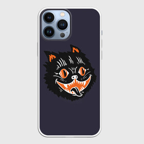 Чехол для iPhone 13 Pro Max с принтом Одержимый кот в Рязани,  |  | anger | black | cat | eyes | halloween | mad | mystic | obsessed | rage | teeth | бешеный | глаза | гнев | зубы | кот | мистика | одержимый | хэллоуин | черный | ярость