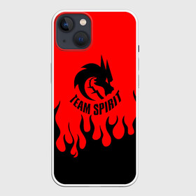 Чехол для iPhone 13 с принтом Тим спирит огонь. в Рязани,  |  | cs go | dota | dota 2 | fire | team spirit | дракон | киберспорт | кс го | огонь | спирит | тим спирит
