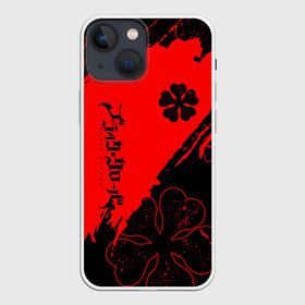 Чехол для iPhone 13 mini с принтом Чёрный клевер: Black clover. в Рязани,  |  | asta | black bull | black clover | bull | clover | аста | бык | клевер | чёрный бык | чёрный клевер