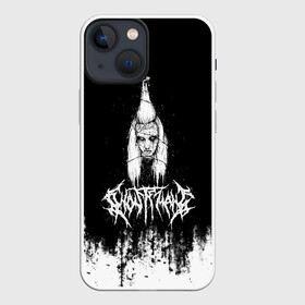 Чехол для iPhone 13 mini с принтом GHOSTEMANE Hip Hop Grunge | Гостмейн в Рязани,  |  | gang | ghostemane | glitch | grunge | halloween | hiphop | monada | music | rap | trash | генг | гостмейн | гостмэйн | гранж | знак | меркури | монада | музыка | надпись | потертости | призрак | реп | рэп | символ | треш | хеллоуин | хипхоп