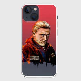 Чехол для iPhone 13 mini с принтом Джекс в Рязани,  |  | biker | bikers | son of anarchy | байкер | байкеры | сериал | сериалы | сыны анархии