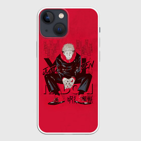 Чехол для iPhone 13 mini с принтом Itadori   Jujutsu Kaisen в Рязани,  |  | anime | jujutsu kaisen | manga | sorsery fight | yuji itadori | аниме | джутсу кайсен | дзюдзюцу кайсэн | засранец | итадори юдзи | маг | магическая битва | манга | проклятия | сосуд для сукуна | чосо