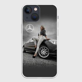 Чехол для iPhone 13 mini с принтом Девушка за рулем Мерседеса в Рязани,  |  | beauty | car | germany | girl | mercedes | автомобиль | германия | девушка | красавица | мерседес | престиж | тачка | точило | фигура