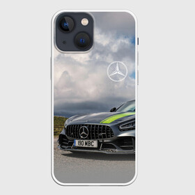 Чехол для iPhone 13 mini с принтом Mercedes V8 Biturbo Racing Team AMG в Рязани,  |  | car | germany | mercedes | motorsport | nature | power | prestige | racing | team | автомобиль | автоспорт | германия | гонка | мерседес | мощь | престиж | природа