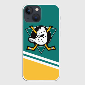 Чехол для iPhone 13 mini с принтом Анахайм Дакс, NHL в Рязани,  |  | anahaim ducks | anaheim | anaheim ducks | ducks | hockey | nhl | usa | дакс | нхл | спорт | сша | хоккей | шайба