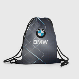 Рюкзак-мешок 3D с принтом [BMW] Logo в Рязани, 100% полиэстер | плотность ткани — 200 г/м2, размер — 35 х 45 см; лямки — толстые шнурки, застежка на шнуровке, без карманов и подкладки | bmw | bmw performance | m | motorsport | performance | бмв | моторспорт