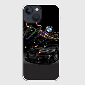 Чехол для iPhone 13 mini с принтом Бэха в ночном городе в Рязани,  |  | bmw | car | germany | night | prestige | автомобиль | бмв | бэха | германия | ночь | огни | престиж