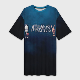 Платье-футболка 3D с принтом Семейка Аддамс Горящий Тур (Уэнздэй Аддамс) в Рязани,  |  | addams | family | the addams family 2 | аддамс | горящий тур | семейка | уэнздей