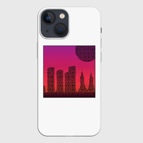 Чехол для iPhone 13 mini с принтом QR Town в Рязани,  |  | lockdown | qrкод | город | коронавирус | минимализм