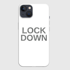 Чехол для iPhone 13 с принтом QR Lockdown (англ) в Рязани,  |  | covid | lockdown | qrкод | коронавирус | минимализм