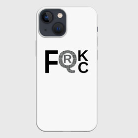 Чехол для iPhone 13 mini с принтом FQRck   Локдаун в Рязани,  |  | covid | lockdown | qrкод | коронавирус | минимализм | надписи | надпись