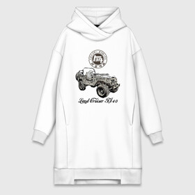 Платье-худи хлопок с принтом Toyota Land Cruiser FJ 40 off road vehicle в Рязани,  |  | car | japan | land cruiser | offroad vehicle | power | toyota | автомобиль | внедорожник | мощь | тойота | япония