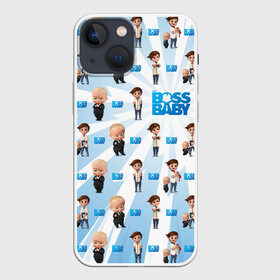 Чехол для iPhone 13 mini с принтом Boss Baby (pattern) в Рязани,  |  | baby | babycorp | boss | босс | бэбикорп | молокосос | темплтон | тим