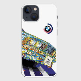 Чехол для iPhone 13 mini с принтом Бэха в стиле поп арт в Рязани,  |  | bmw | car | color | paint | pop art | skull | автомобиль | бмв | краска | поп арт | тюнинг | цвет | череп