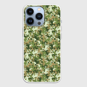 Чехол для iPhone 13 Pro с принтом Лягушки (камуфляж) в Рязани,  |  | amphibian | animal | camouflage | frog | hunting camo | military camouflage | reptile | reptilian | амфибия | военный камуфляж | животное | земноводное | камуфляж | квакушка | лягуха | лягушка | лягушонок пепе | маскировка | масхалат