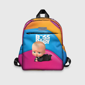 Детский рюкзак 3D с принтом Boss baby rainbow в Рязани, 100% полиэстер | лямки с регулируемой длиной, сверху петелька, чтобы рюкзак можно было повесить на вешалку. Основное отделение закрывается на молнию, как и внешний карман. Внутри дополнительный карман. По бокам два дополнительных кармашка | baby | boss | boss baby | босс | босс молокосос | маленький босс | малыш | мальчик | молокосос | ребенок