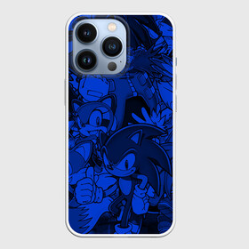 Чехол для iPhone 13 Pro с принтом SONIC BLUE PATTERN | СИНИЙ ЁЖ в Рязани,  |  | animal | games | hedgehog | sega | sonic | speed | speed sonic | быстрый ёж | ёж | ёжик | игры | персонаж | сега | синий ёж | скорость | соник