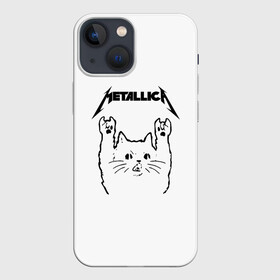 Чехол для iPhone 13 mini с принтом Metallica   Meowtallica. в Рязани,  |  | metallica | кот | котэ | металлика | музыка | рок