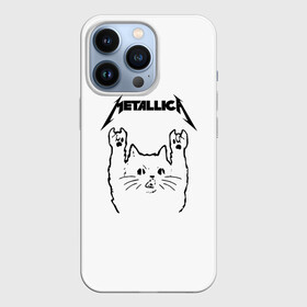 Чехол для iPhone 13 Pro с принтом Metallica   Meowtallica. в Рязани,  |  | Тематика изображения на принте: metallica | кот | котэ | металлика | музыка | рок