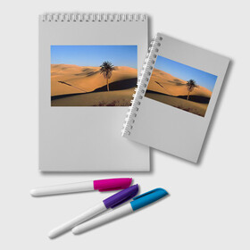 Блокнот с принтом Пустыня в Рязани, 100% бумага | 48 листов, плотность листов — 60 г/м2, плотность картонной обложки — 250 г/м2. Листы скреплены удобной пружинной спиралью. Цвет линий — светло-серый
 | Тематика изображения на принте: пустынякрасивая пустыняприродапейзаж