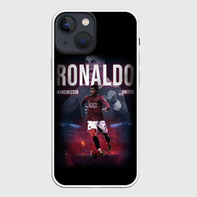 Чехол для iPhone 13 mini с принтом РОНАЛДУ ГЕРОЙ МАНЧЕСТЕРА в Рязани,  |  | cristiano | devil | football | manchester | red | ronaldo | soccer | sport | united | дьяволы | красные | криштиану | манчестер | роналду | спорт | футбол | футболист | чемпион | юнайтед