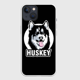 Чехол для iPhone 13 с принтом Собака Хаски (Husky) в Рязани,  |  | alaska | animal | dog | husky | siberian husky | wolf | аляскинский маламут | волк | год собаки | друг человека | ездовая собака | животное | зверь | кинолог | лайка | пёс | сибирский хаски | сибирь | собака хаски