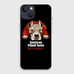 Чехол для iPhone 13 с принтом Американский Питбультерьер (Pit Bull) в Рязани,  |  | american pit bull terrier | boxer | bulldog | fighting dog | pit bull | американский питбультерьер | бойцовская собака | бойцовский пес | боксер | бульдог | волкодав | друг человека | кинолог | пес | питбуль | питбультерьер