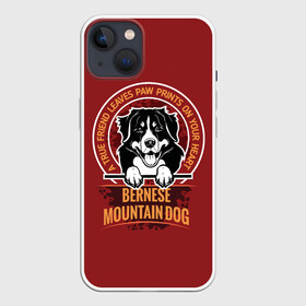 Чехол для iPhone 13 с принтом Бернский Зенненхунд (Bernese Mountain) в Рязани,  |  | anim | bernese mountain dog | bernese sheepdog | dog | бернская овчарка | бернский зенненхунд | год собаки | друг человека | животное | зверь | кинолог | овчарка | пастушья собака | пёс | порода собак